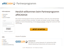 Tablet Screenshot of affilicash24.com